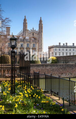 Eine Ansicht des Kings College aus dem Rücken, Cambridge, Cambridgeshire, England, Vereinigtes Königreich, Europa Stockfoto