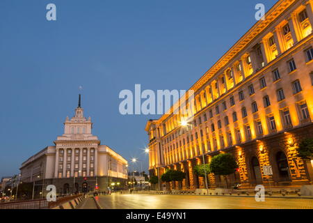 Presidential Palace, Ploshtad Nezavisimost, ehemalige kommunistische Partei Head Quarters, Sofia, Bulgarien, Europa Stockfoto