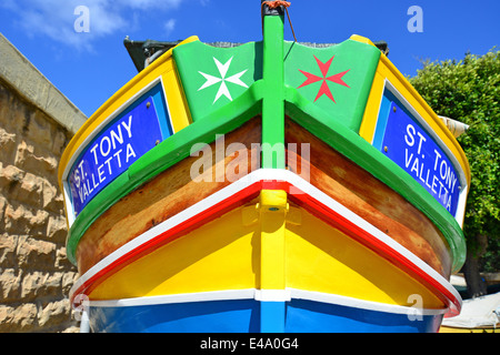 Bunte Luzzu Boot, Republik Malta, Sliema (Tas-Sliema), Northern Hafenviertel, Malta Xlokk Region Stockfoto