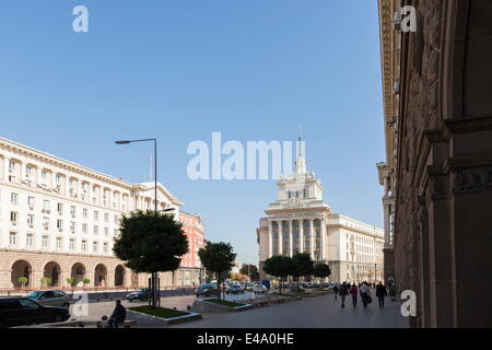 Presidential Palace, Ploshtad Nezavisimost, ehemalige kommunistische Partei Head Quarters, Sofia, Bulgarien, Europa Stockfoto