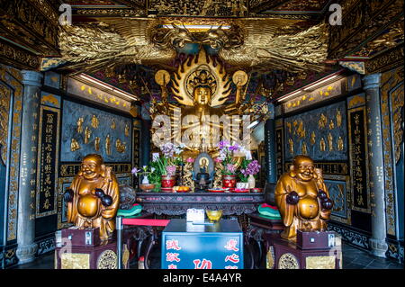 Goldenen Buddha im Guandu Tempel, Guandu, Taipei, Taiwan, Asien Stockfoto