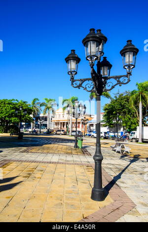 Town Square von Puerto Plata, Dominikanische Republik, West Indies, Karibik, Mittelamerika Stockfoto