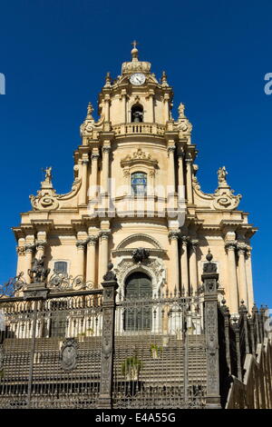 Kathedrale von San Giorgio (Dom von Ibla) in historischen Barockstadt, UNESCO, Ibla, Ragusa, Provinz Ragusa, Sizilien, Italien Stockfoto