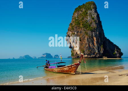 AO Phra Nang Bay, Railay Beach Hut Tham Phra Nang Beach, Provinz Krabi, Thailand, Südostasien, Asien Stockfoto