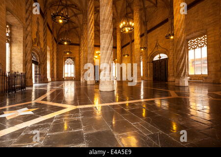 Gotische Architektur in La Lonja De La Seda (La Lonja) (Seide Exchange), UNESCO-Weltkulturerbe, Valencia, Spanien, Europa Stockfoto