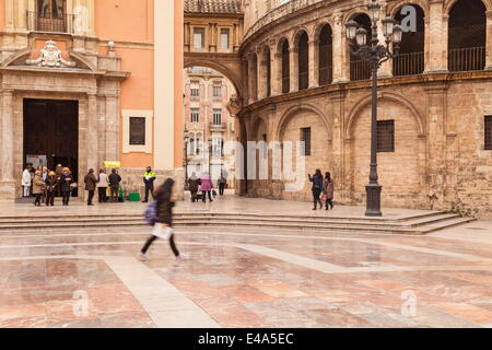 Plaza De La Virgen in Valencia, Spanien, Europa Stockfoto