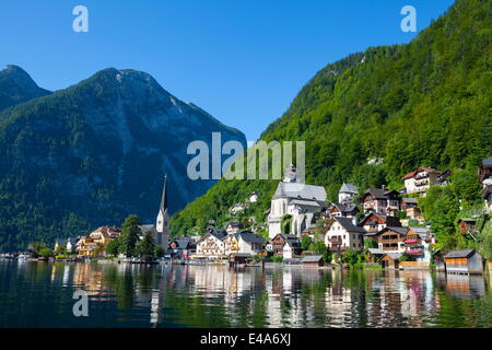 Dorf von Hallstatt, Weltkulturerbe, Traun, Oberosterreich (Oberösterreich), Österreich, Europa Stockfoto