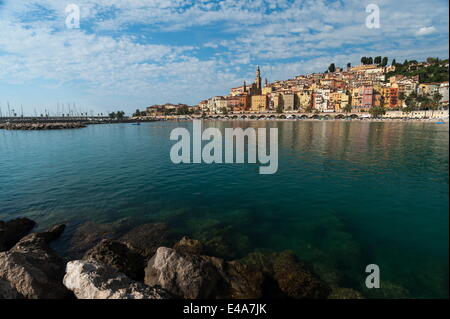 Menton, Provence-Alpes-Cote d ' Azur, Côte d ' Azur, Frankreich, Mittelmeer, Europa Stockfoto