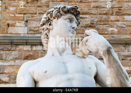 David von Michelangelo aus dem 16. Jahrhundert, Piazza della Signoria, Florenz (Firenze), UNESCO, Toskana, Italien Stockfoto