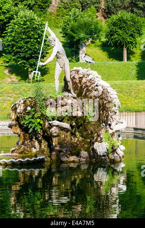 Der Neptun-Brunnen, Boboli-Gärten, Florenz, UNESCO-Weltkulturerbe, Toskana, Italien, Europa Stockfoto