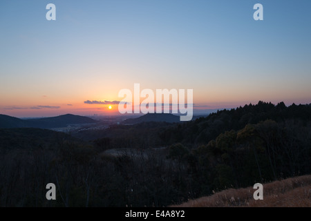 Der Stadt Nagoya in der Abenddämmerung Stockfoto