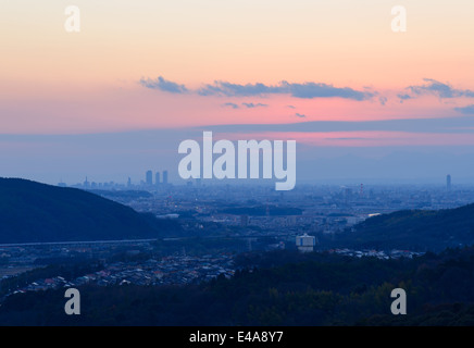 Der Stadt Nagoya in der Abenddämmerung Stockfoto