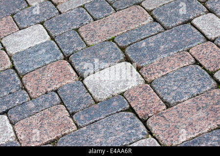 Diagonal geformte Steinpflaster Hintergrund Stockfoto