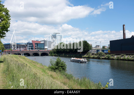 Bootstour auf der Taff Cardiff South Wales UK Stockfoto