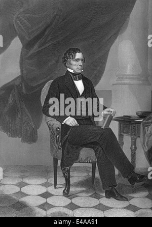 Franklin Pierce, 1804-1869, der 14. Präsident der Vereinigten Staaten, Stockfoto