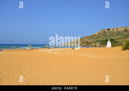 Sandstrand in Ramla Bay, Gozo (Ghawdex), Gozo und Comino Bezirk, Gozo Region, Republik Malta Stockfoto