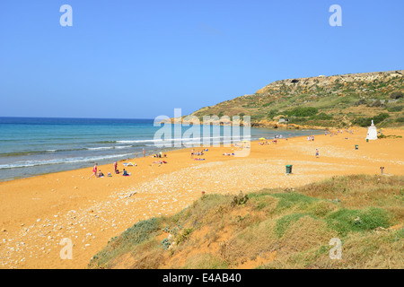 Sandstrand in Ramla Bay, Gozo (Ghawdex), Gozo und Comino Bezirk, Gozo Region, Republik Malta Stockfoto