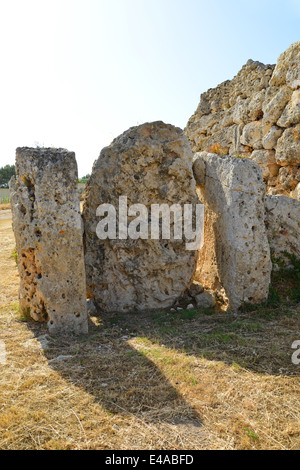 Tempel des Ġgantija, Ix Xagħra, Gozo (Ghawdex), Gozo und Comino Bezirk, Gozo Region, Republik Malta Stockfoto
