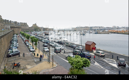 Hafen-Landschaft bei Saint-Malo, Stadt im Nordwesten Frankreichs Stockfoto