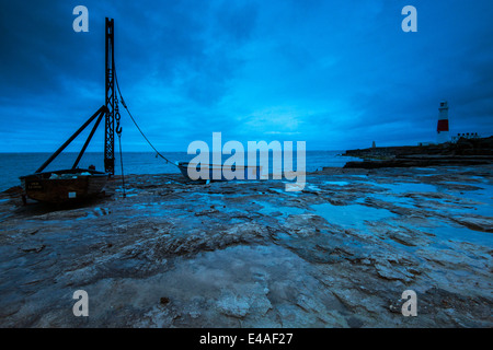 Eine stimmungsvolle Morgen in Portland Bill in Dorset, England UK Stockfoto