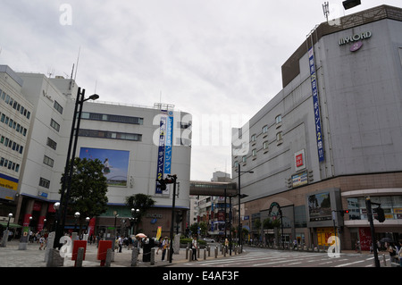 Eingang der Hon-Atsugi-Station Atsugi, Kanagawa, Japan Stockfoto