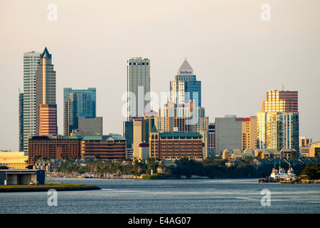 Tampa Skyline Stadtbild von Kreuzfahrt Schiff Florida uns Stockfoto