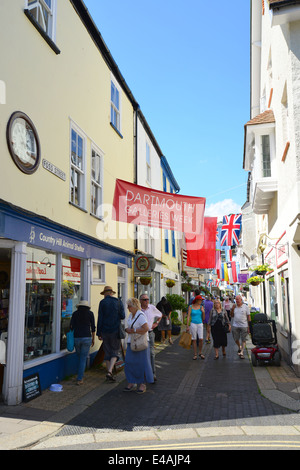 Foss Street, Dartmouth, Devon, England, Großbritannien Stockfoto