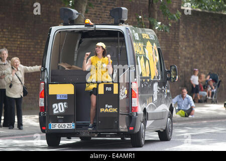 London, UK 7. Juli 2014. Tour de France Etappe drei Stockfoto