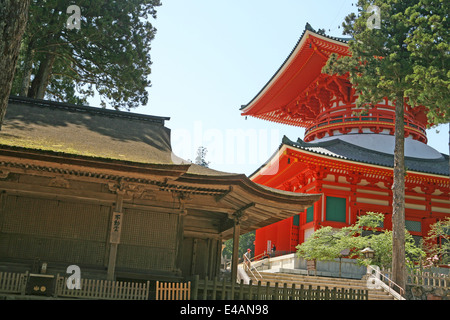 Bestandteil der Dai Garan Komplex in Koyasan Japan Stockfoto