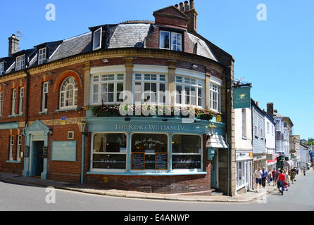 Das King William IV Hotel, Fore Street, Totnes, Devon, England, Großbritannien Stockfoto