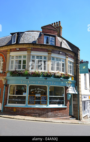 Das King William IV Hotel, Fore Street, Totnes, Devon, England, Großbritannien Stockfoto