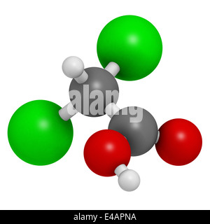 Dichloroacetic Säure (DCA). Dichloracetat Salze hemmen die Enzym Pyruvat-Dehydrogenase-Kinase. Stockfoto