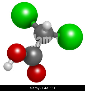 Dichloroacetic Säure (DCA). Dichloracetat Salze hemmen die Enzym Pyruvat-Dehydrogenase-Kinase. Stockfoto