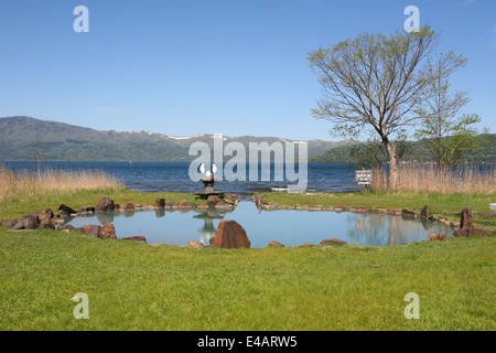 Open air im freien Onsen Hokkaido Japan Stockfoto