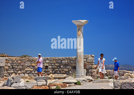 Ruinen einer frühen Christian Basilica in Agios Stephanos, Kefalos Bay, Insel Kos, Dodekanes, Ägäis, Griechenland. Stockfoto