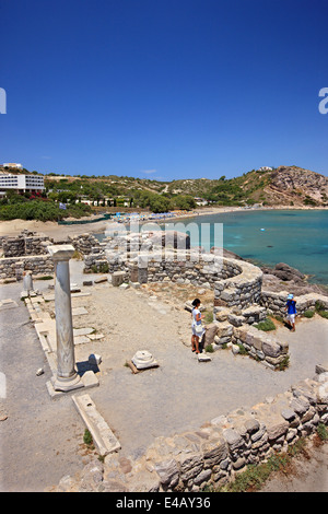 Ruinen einer frühen Christian Basilica in Agios Stephanos, Kefalos Bay, Insel Kos, Dodekanes, Ägäis, Griechenland. Stockfoto