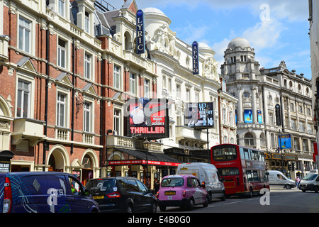Apollo und Lyric Theater, Shaftesbury Avenue, West End, City of Westminster, England, Vereinigtes Königreich Stockfoto