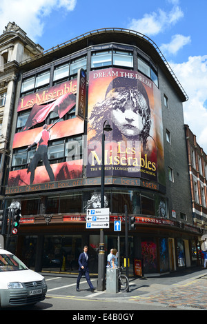 "Les Misérables" Musical Queen es Theatre, Shaftesbury Avenue, West End, City of Westminster, England, Vereinigtes Königreich Stockfoto