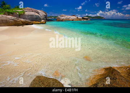 Traum Strand - Felicité Insel Seychellen Stockfoto