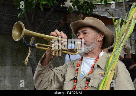 Die Palmeros de Chacao ist typische Veranstaltung der Karwoche Chacao, Caracas. Stockfoto