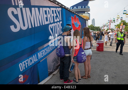 Sommerfest ist ein jährliches Musikfestival in Milwaukee, Wisconsin USA statt. Stockfoto