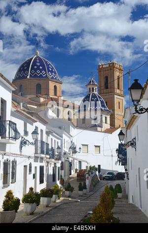 Altea, Costa Blanca, Provinz Alicante, La Mare de Déu del Consol (Our Lady of Solace) Kirche, Königreich Spanien Stockfoto