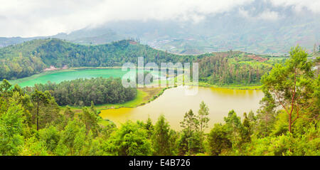 Telaga Warna und Cisaat Stockfoto