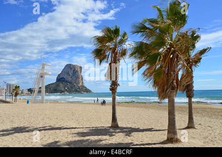 Playa del Arenal-Bol, Königreich Spanien, Provinz Alicante, Costa Blanca, Calpe (Calp) Stockfoto