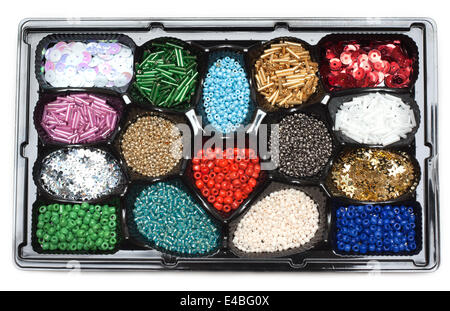Farbe Perlen in form Stockfoto