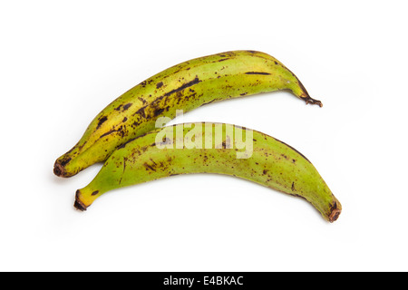 Wegerich Bananen isoliert auf einem weißen Studio-Hintergrund. Stockfoto