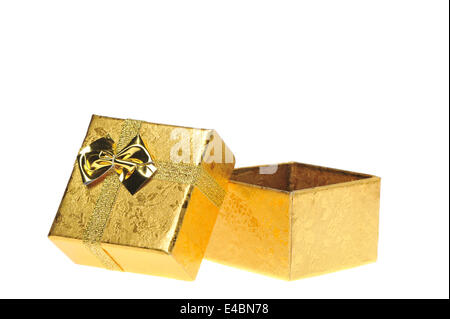 Geschenk-Box geöffnet Stockfoto