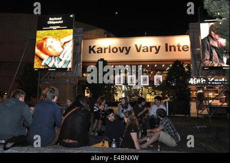 Karlovy Vary, Tschechien. 4. Juli 2014. Der 49. internationalen Filmfestival Karlovy Vary in Karlsbad, Tschechische Republik, beginnt heute, Freitag, 4. Juli 2014. © Pavel Nemecek/CTK Foto/Alamy Live-Nachrichten Stockfoto
