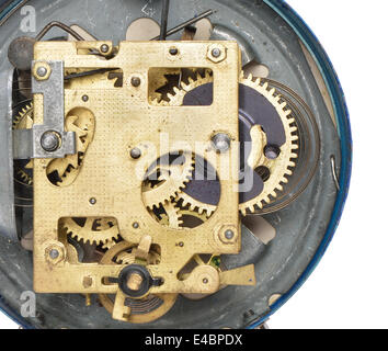 Mechanismus der alten Wecker Stockfoto