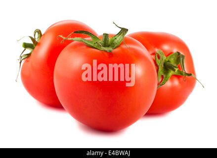 Drei rote Tomaten Stockfoto